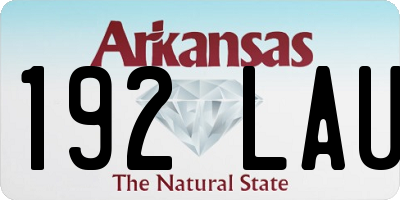 AR license plate 192LAU