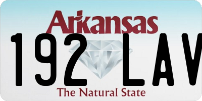 AR license plate 192LAV