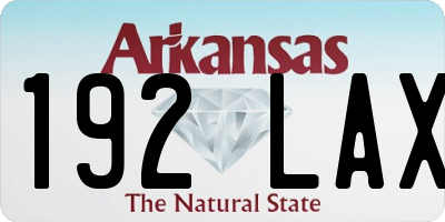 AR license plate 192LAX