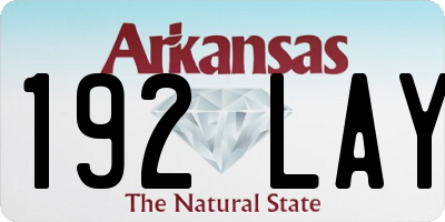 AR license plate 192LAY