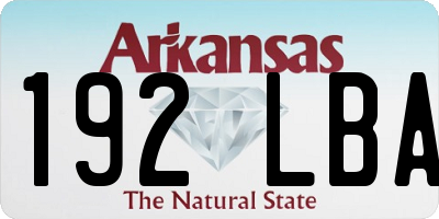 AR license plate 192LBA