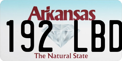 AR license plate 192LBD