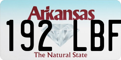 AR license plate 192LBF