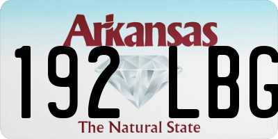 AR license plate 192LBG
