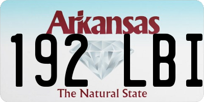 AR license plate 192LBI