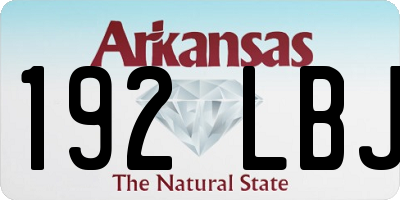AR license plate 192LBJ