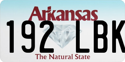 AR license plate 192LBK