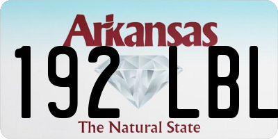 AR license plate 192LBL