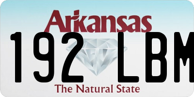 AR license plate 192LBM