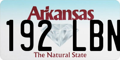 AR license plate 192LBN