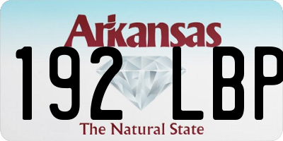 AR license plate 192LBP