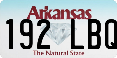 AR license plate 192LBQ
