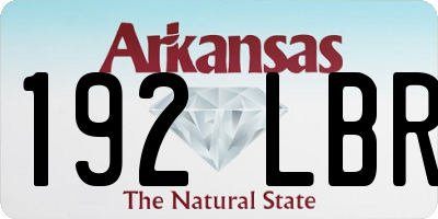AR license plate 192LBR