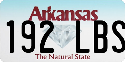 AR license plate 192LBS