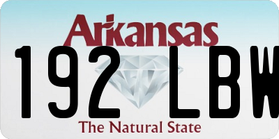 AR license plate 192LBW