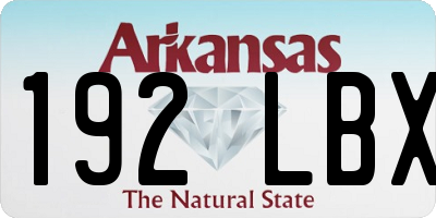 AR license plate 192LBX