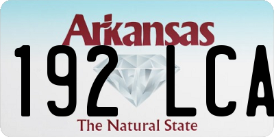 AR license plate 192LCA