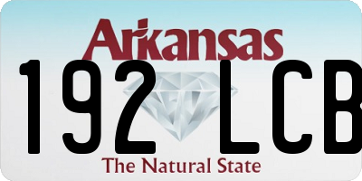 AR license plate 192LCB