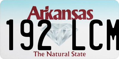 AR license plate 192LCM