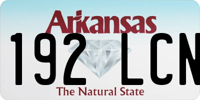 AR license plate 192LCN