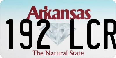 AR license plate 192LCR
