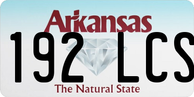 AR license plate 192LCS