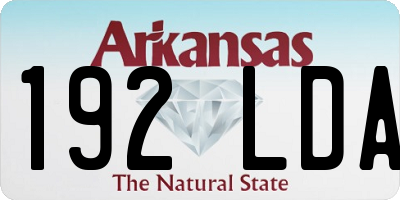 AR license plate 192LDA