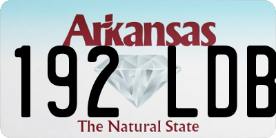 AR license plate 192LDB
