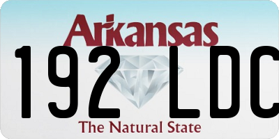 AR license plate 192LDC