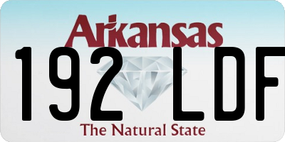 AR license plate 192LDF