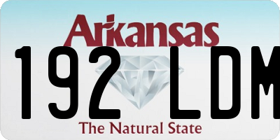 AR license plate 192LDM