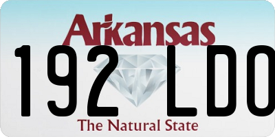 AR license plate 192LDO