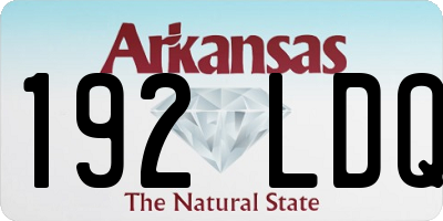 AR license plate 192LDQ