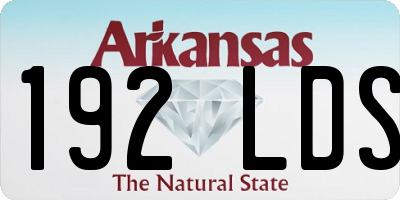 AR license plate 192LDS
