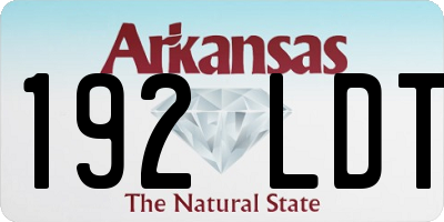 AR license plate 192LDT