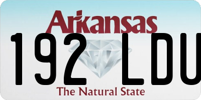 AR license plate 192LDU