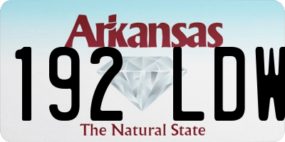 AR license plate 192LDW