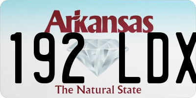 AR license plate 192LDX