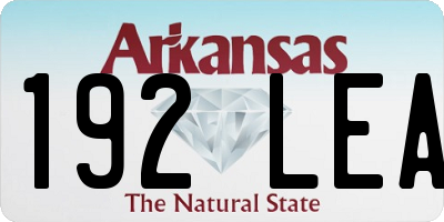 AR license plate 192LEA