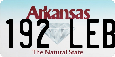 AR license plate 192LEB
