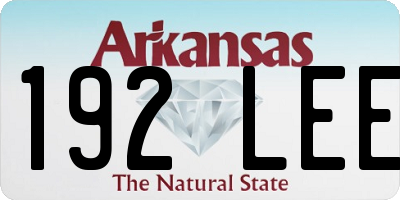 AR license plate 192LEE