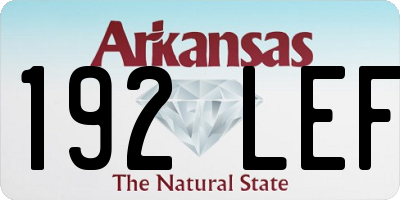 AR license plate 192LEF
