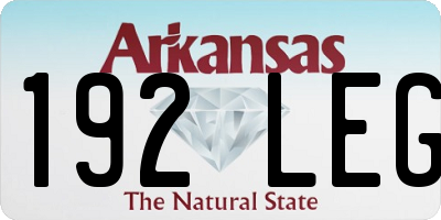 AR license plate 192LEG