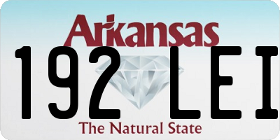 AR license plate 192LEI