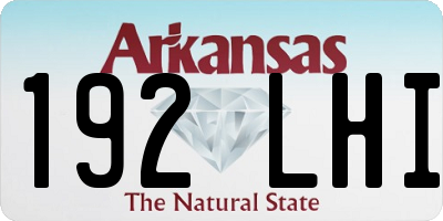 AR license plate 192LHI