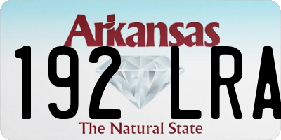 AR license plate 192LRA