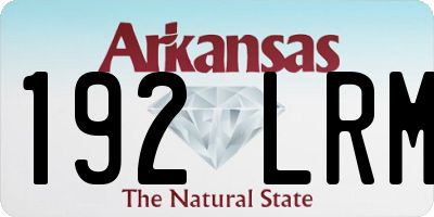 AR license plate 192LRM