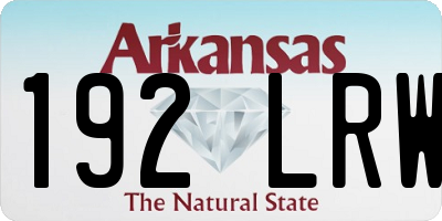 AR license plate 192LRW