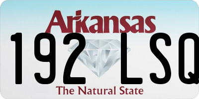 AR license plate 192LSQ