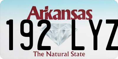 AR license plate 192LYZ